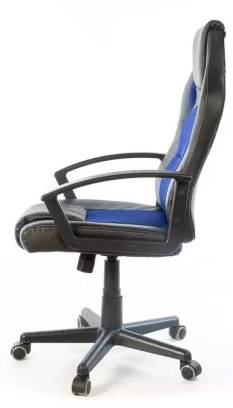 Крісло геймерське АКЛАС Анхель NEW PL TILT підліткове (Чорний PU/Синій)