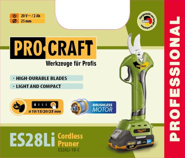 Акумуляторний секатор Procraft ES28Li (з 1 акб)