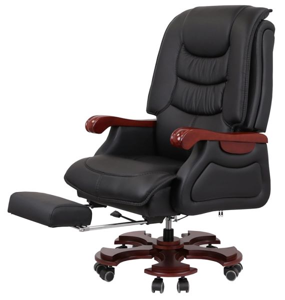 Крісло АКЛАС Ланселот EX RL (Шкіра LC-A Black)