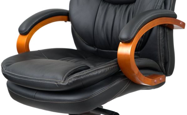 Крісло АКЛАС Флорида EX GB-233WW (Шкіра LC-A Black)