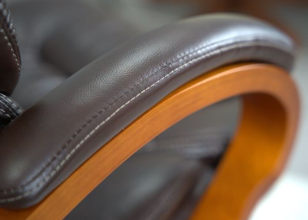 Крісло АКЛАС Тіроль EX GB-236WW (Шкіра LC-K Dark brown)