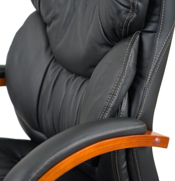 Крісло АКЛАС Флорида EX GB-233WW (Шкіра LC-A Black)