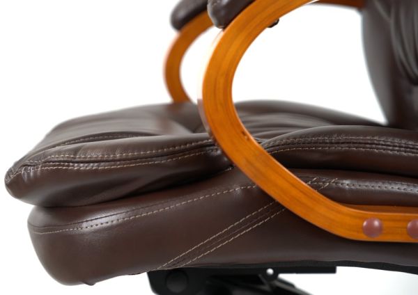 Крісло АКЛАС Тіроль EX GB-236WW (Шкіра LC-K Dark brown)