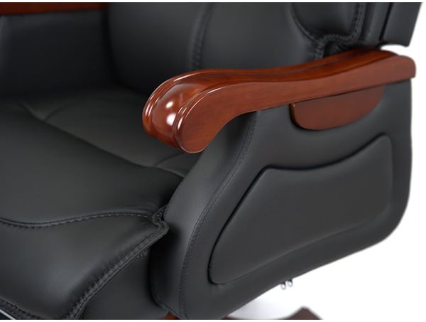 Крісло АКЛАС Ланселот EX RL (Шкіра LC-A Black)