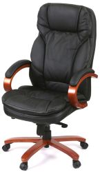 Крісло АКЛАС Тіроль EX GB-236WW (Шкіра LC-A Black)