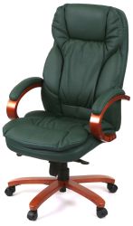 Крісло АКЛАС Тіроль EX GB-236WW (Шкіра Lux LC Green)