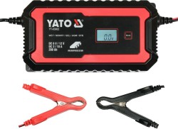 Зарядний прилад мережевий з LCD дисплеєм 230В YATO до акумуляторів 6V-2А 12V-10А, макс. 240AГод [12]