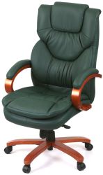 Крісло АКЛАС Флорида EX GB-233WW (Шкіра Lux LC Green)