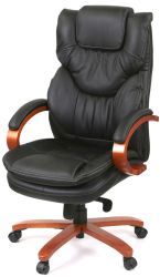 Крісло АКЛАС Флорида EX GB-233WW (Шкіра LC-A Black)